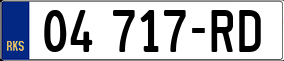 Trailer License Plate